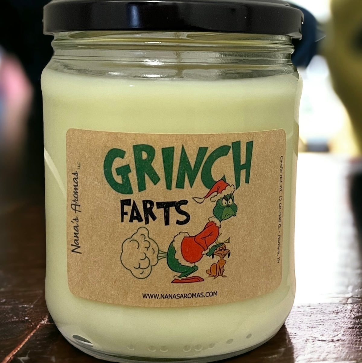 GRINCH HEARTS wax melts, Santa Farts, Chocolate Nutty Scent