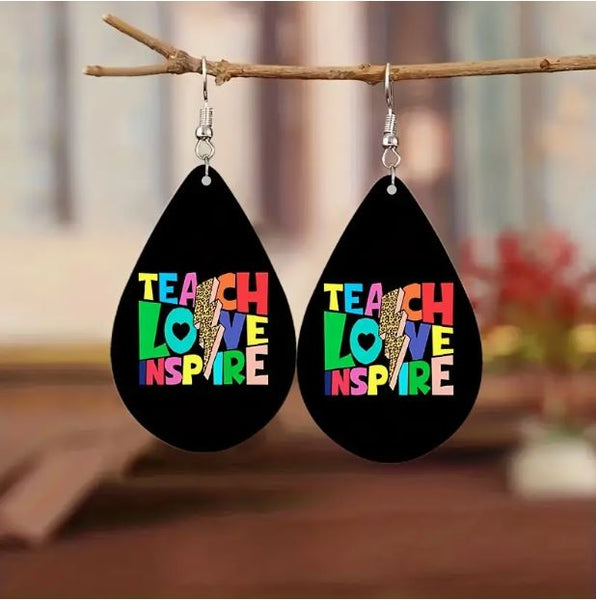 Teach, Love, Inspire Earrings