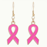 Cancer Ribbon Earrings