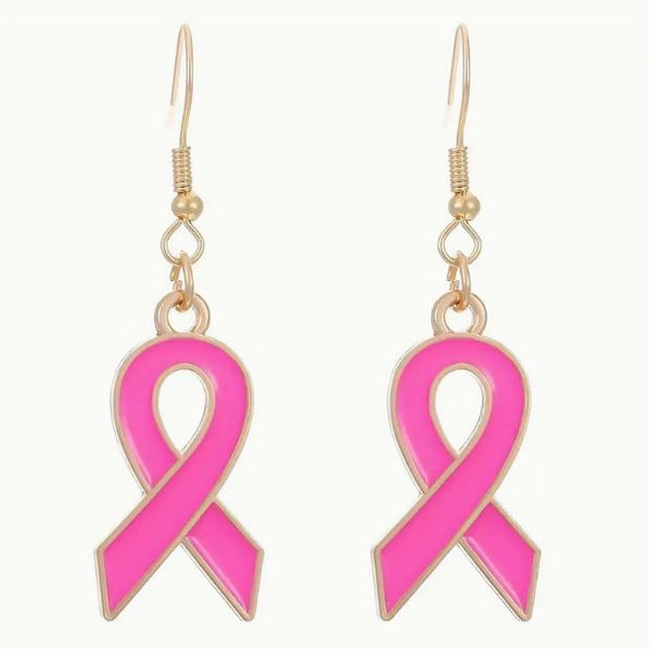 Cancer Ribbon Earrings