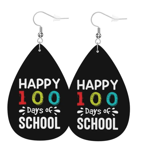 100 Days of School Earrings