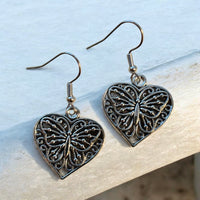 Butterfly Heart Earrings