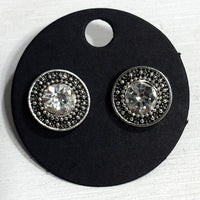 Silver Rhinestone Earrings