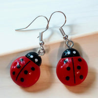 Lady Bug Dangle Earrings