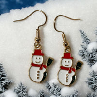 Christmas Snowman Earrings