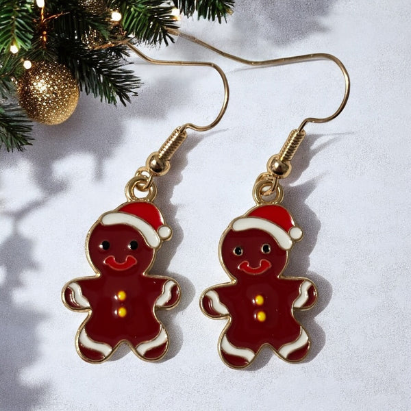 Gingerbread Man Earrings