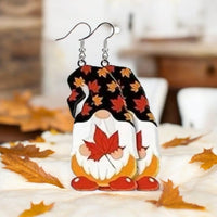 Gnome Fall Leaf Earrings