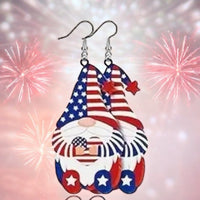 Gnome July 4th Earrings