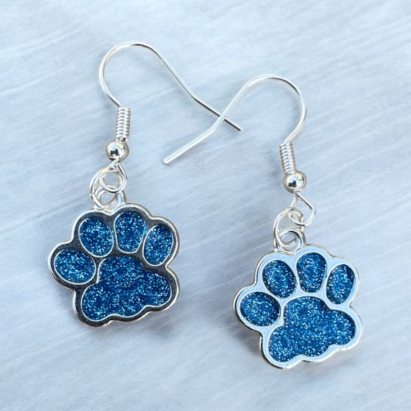 Paw (Blue) Earrings