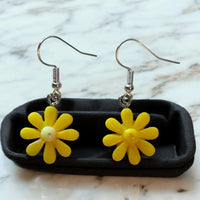 Yellow Daisy Earrings