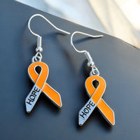 Cancer/Hope (Orange) Earrings