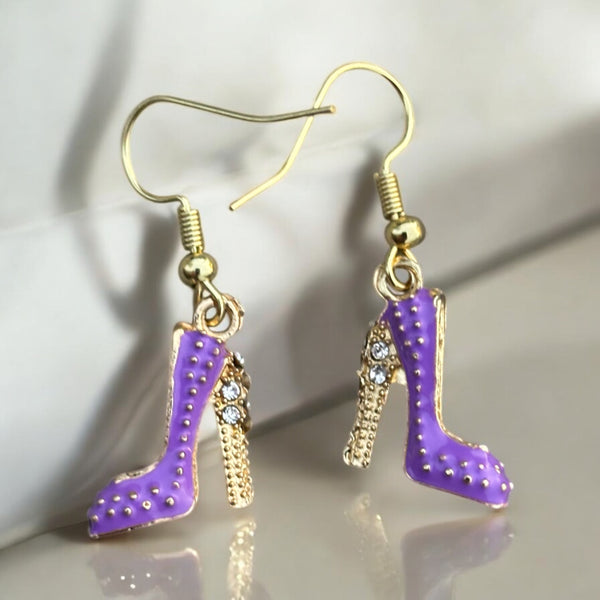 Purple Stiletto Earrings