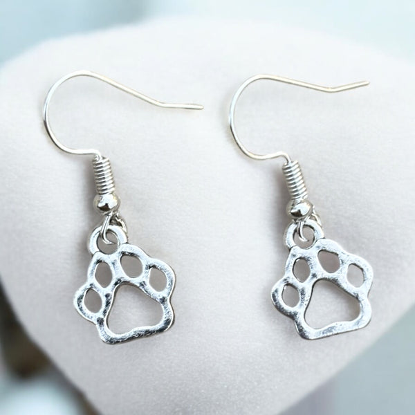 Hollow Paw Print Earrings