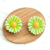 Green & Yellow Flower Earrings