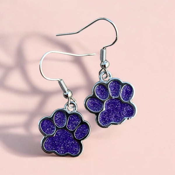 Paw (Purple) Earrings