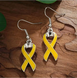 Cancer Ribbon Earrings